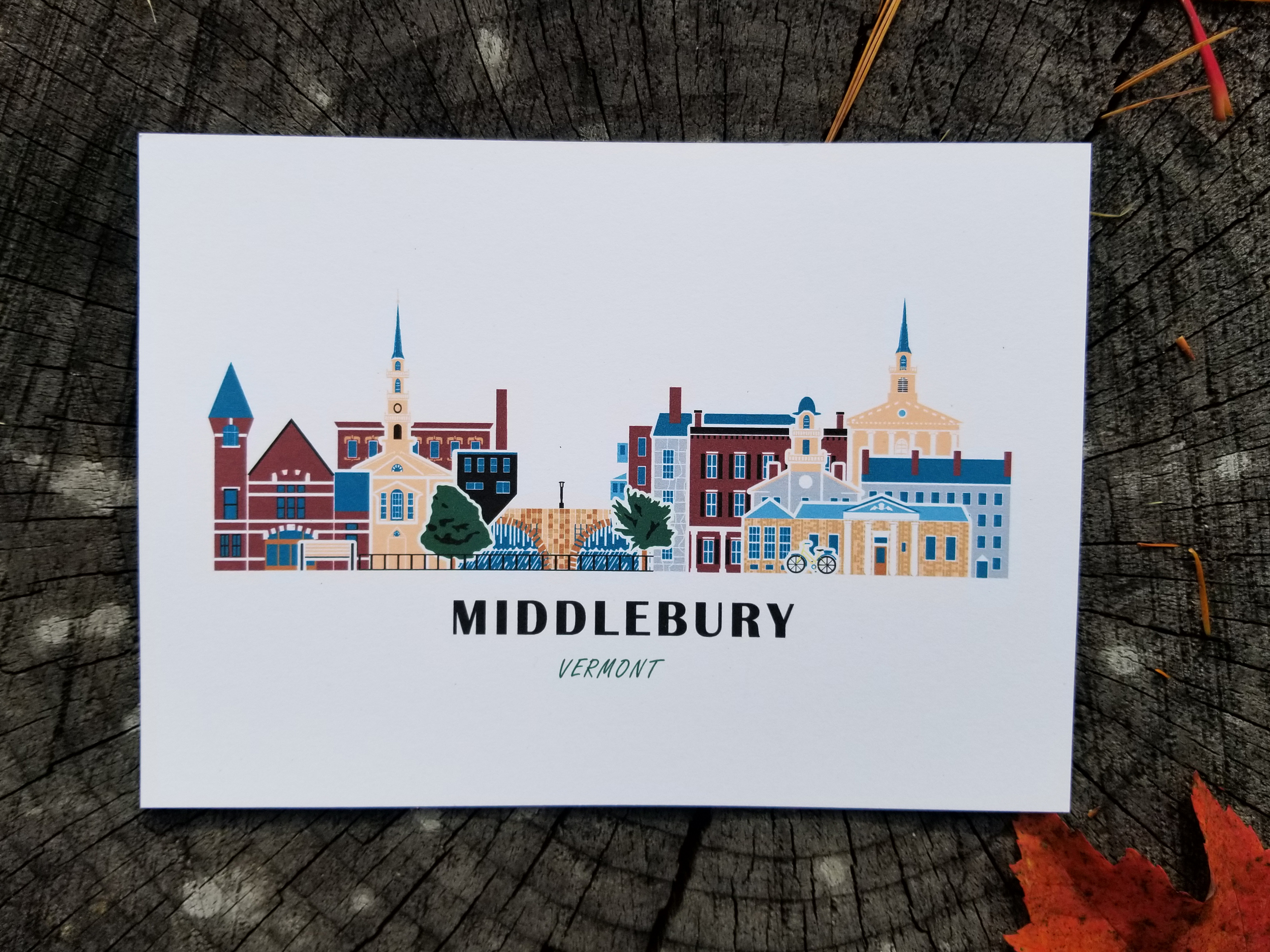 Middlebury Vermont Cityscape | Art Print